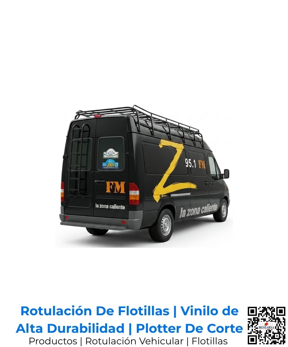 Rotulación parcial de vehículos de reparto elaborada con plotter de corte de alta precisión e impresión con protección UV; excelente acabado para flotillas corporativas diseñado por Romarsa en San José, Costa Rica y Centroamérica.