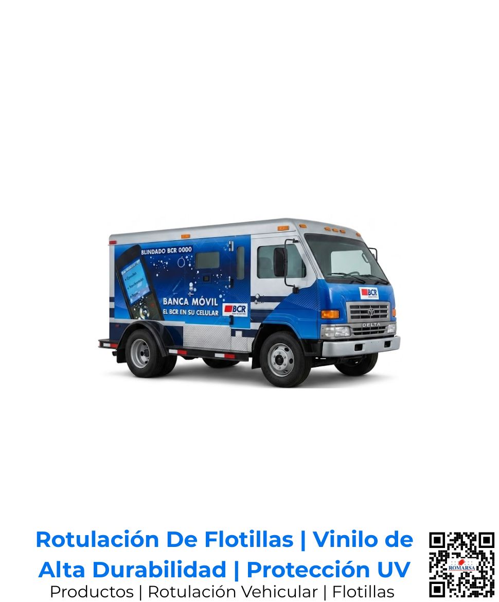 Rotulación total vehicular con vinilo Controltac de alta gama y laminado UV con garantía extendida; publicidad móvil de alta durabilidad y acabado impecable aplicada por Romarsa en San José, Costa Rica y Centroamérica.