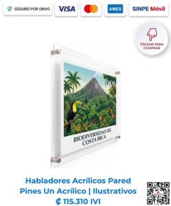Habladores acrílicos pared pines un acrílico ilustrativos. Hablador de un solo acrílico transparente de 5 mm formato 75x55 cm con impresión en espejo al reverso para pared con 4 pernos de aluminio, ideal para obras de arte, ilustraciones, láminas explicativas y diagramas visuales. Compra En Línea | Romarsa.