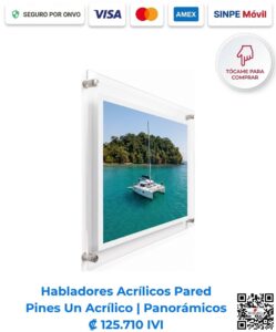Habladores acrílicos pared pines un acrílico panorámicos. Hablador de un solo acrílico transparente de 6 mm formato 99x68 cm con impresión en espejo al reverso para pared con 4 pernos de aluminio, ideal para mapas de gran formato, esquemas panorámicos, infografías amplias y señalética horizontal. Compra En Línea | Romarsa.