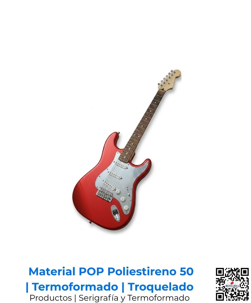 Material POP en poliestireno calibre 50 termoformado y troquelado con impresión full color; soluciones de exhibición de alta durabilidad por Romarsa para Centroamérica, Costa Rica y San José.