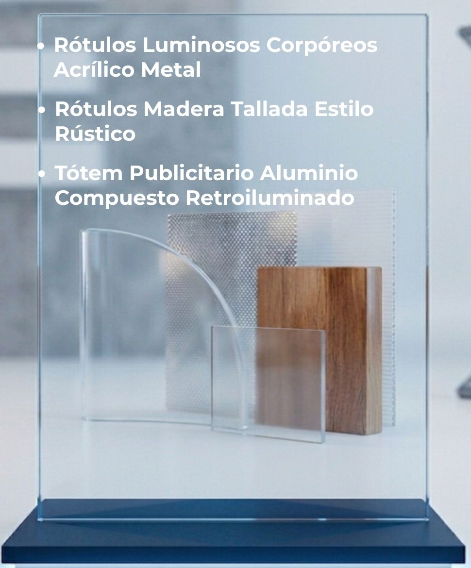 Rótulos Luminosos Corpóreos Acrílico Metal, Rótulos Madera Tallada Estilo Rústico, Tótem Publicitario Aluminio Compuesto Retroiluminado
